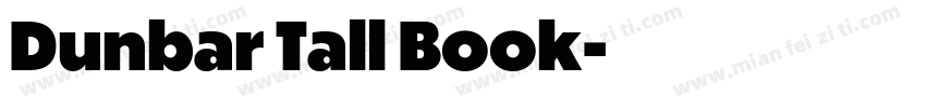 Dunbar Tall Book字体转换
